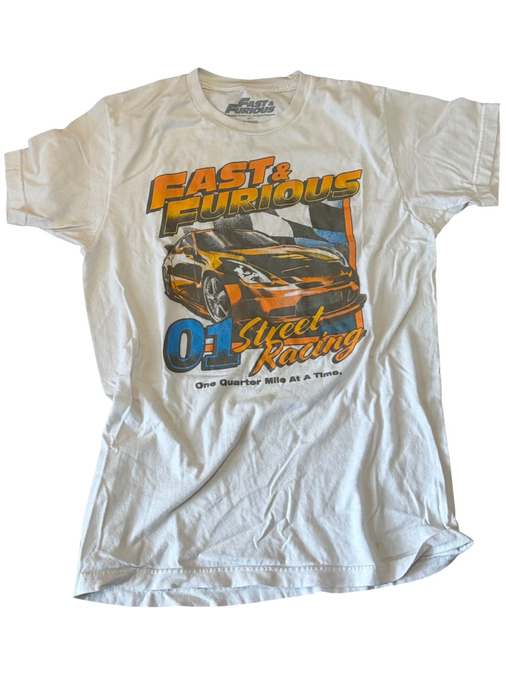 Fast and Furious universal studios short sleeve white t shirt medium